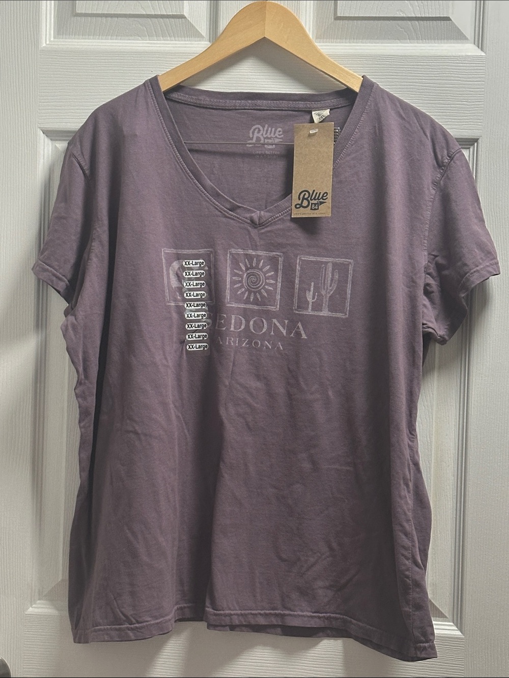 Blue Life Purple V-Neck Sedona Graphic Tee